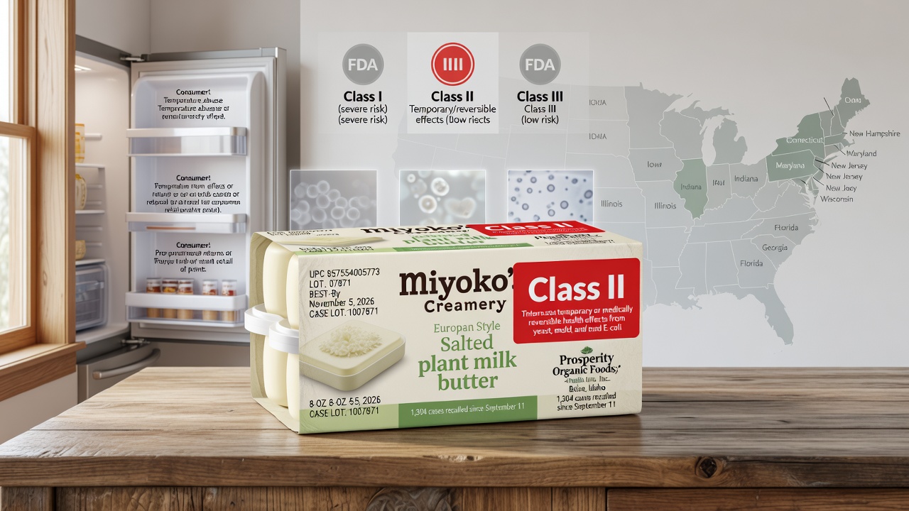 FDA Assigns Risk Level to Plant-Based Butter Recall Over Contamination